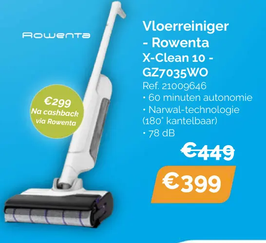 Promotie: Vloerreiniger X-Clean 10 - GZ7035WO