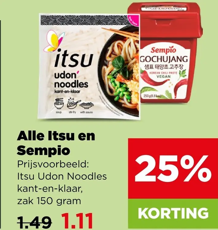 Aanbieding: Udon noodles en Gochujang