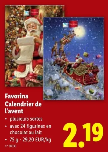 Offre: Calendrier de l'avent