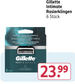 Aanbieding: Gillette Intimate Rasierklingen