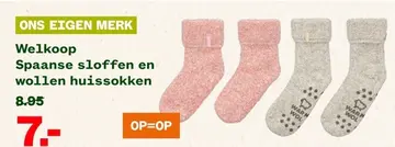 Aanbieding: Spaanse sloffen en wollen huissokken