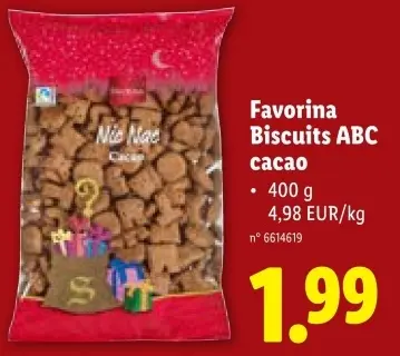 Offre: Favorina Biscuits ABC cacao