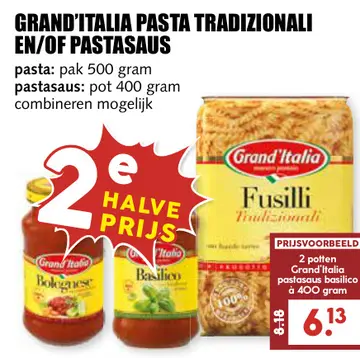 Aanbieding: Grand'italia pasta tradizionali en/of pastasaus