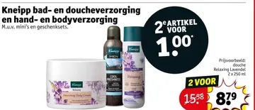 Aanbieding: Kneipp bad- en doucheverzorging en hand- en bodyverzorging
