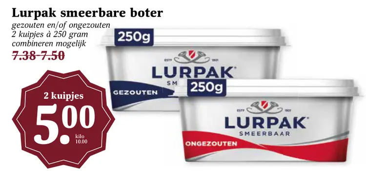 Aanbieding: Lurpak smeerbare boter