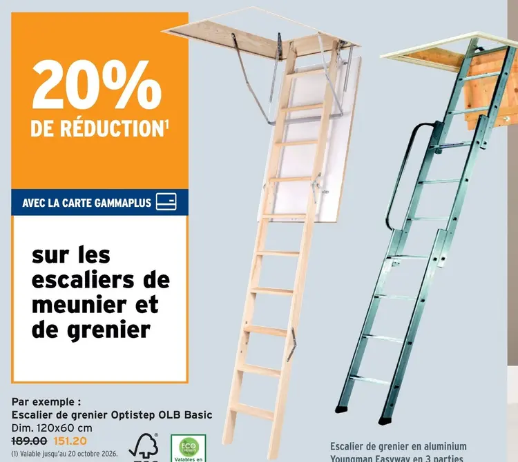 Offre: Escalier de meunier et de grenier