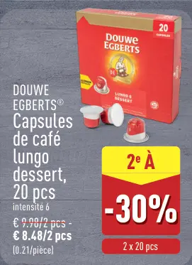 Offre: Capsules de café lungo dessert