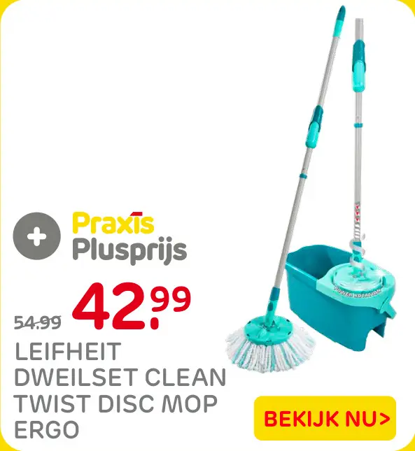Aanbieding: Dweilset Clean Twist Disc Mop Ergo