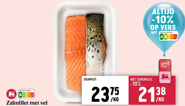 Promotie: Zalmfilet met vel