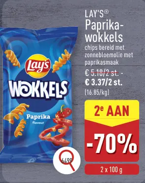 Promotie: Paprika-wokkels