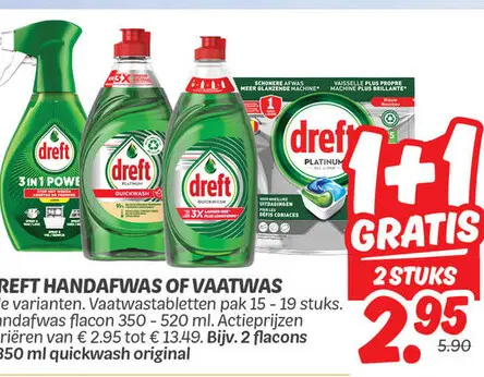 Aanbieding: Dreft handafwas of vaatwas