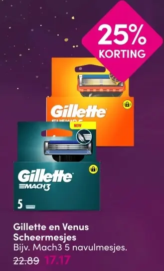 Aanbieding: Gillette en Venus Scheermesjes