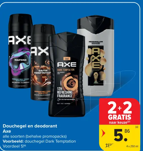 Promotie: Douchegel en deodorant