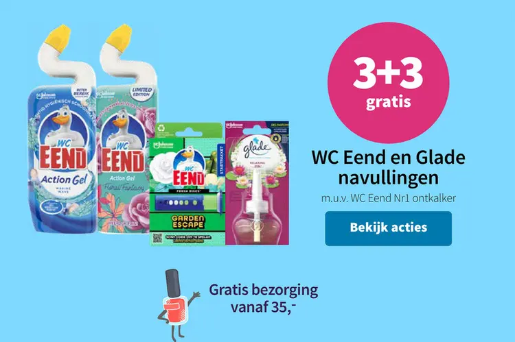 Promotie: WC Eend en Glade navullingen