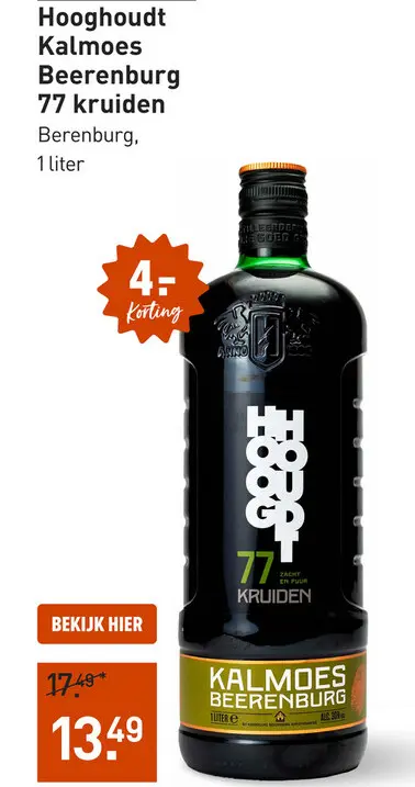 Aanbieding: Kalmoes Beerenburg 77 kruiden