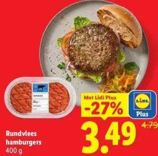 Aanbieding: Rundvlees hamburgers