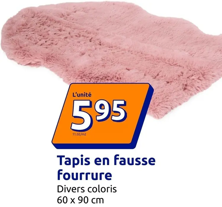 Offre: Tapis en fausse fourrure