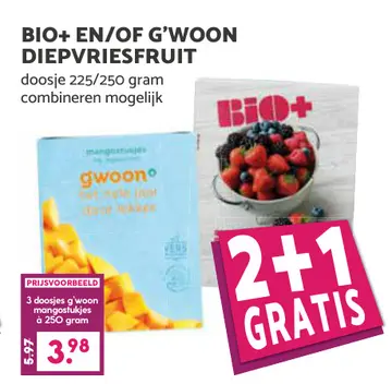 Aanbieding: Bio+ en/of G'WOON diepvriesfruit