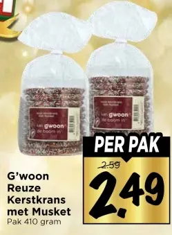 Aanbieding: Reuze Kerstkrans met Musket