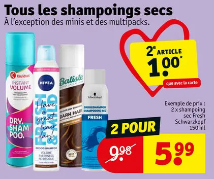Offre: Tous les shampoings secs