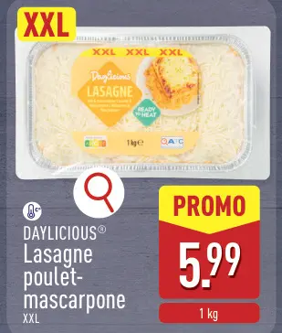Offre: Lasagne poulet-mascarpone