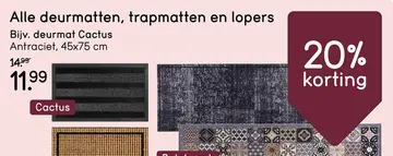 Aanbieding: Alle deurmatten, trapmatten en lopers