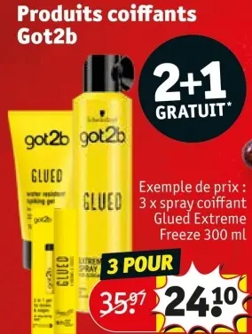 Offre: Produits coiffants Got2b