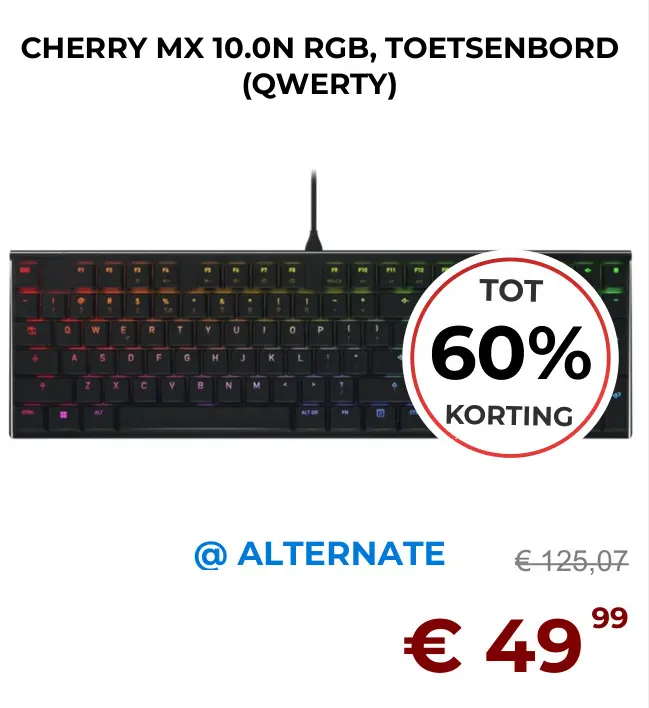 Aanbieding: Cherry mx 10.0n rgb, toetsenbord