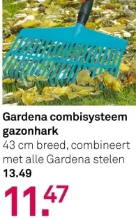 Aanbieding: Gardena combisysteem gazonhark