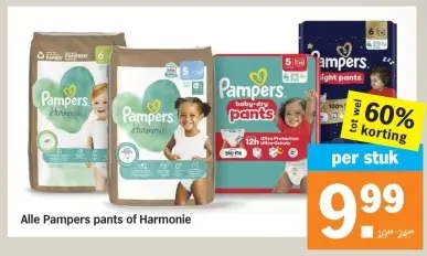 Aanbieding: Alle Pampers pants or Harmonie