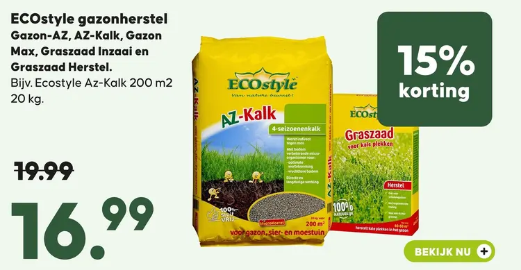 Aanbieding: ECOstyle gazonherstel Gazon-AZ, AZ-Kalk, Gazon