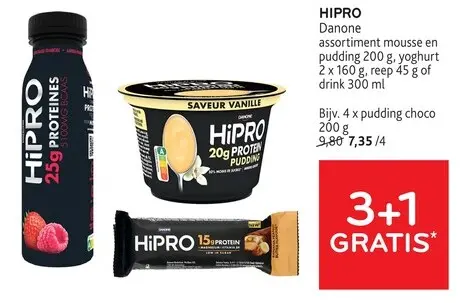 Promotie: assortiment mousse en pudding, yoghurt, reep 
