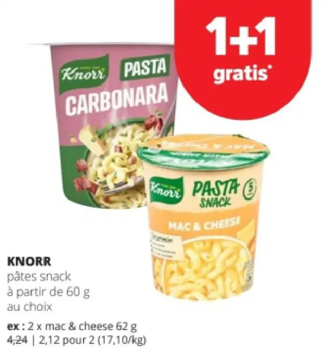 Offre: Pâtes snack