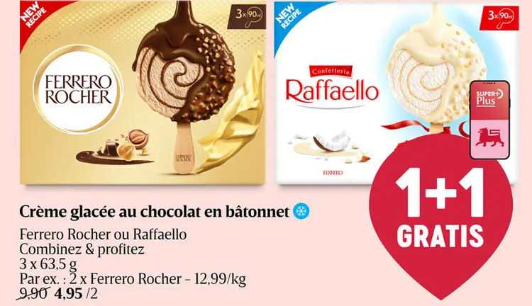 Offre: Crème glacée au chocolat en bâtonnet