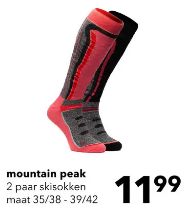 Aanbieding: 2 paar Mountain Peak skisokken