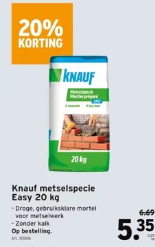 Aanbieding: Knauf metselspecie Easy