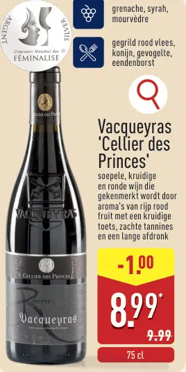 Aanbieding: Vacqueyras 'Cellier des Princes'