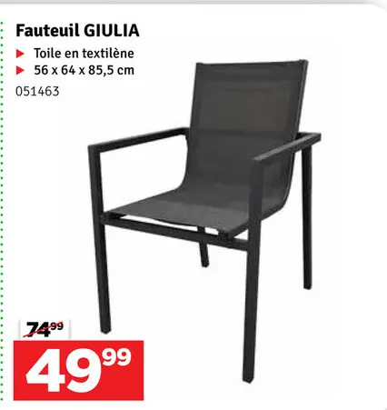Offre: Fauteuil GIULIA
