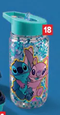 Promotie: Drinkbus met glitters Stitch (3+1 GRATIS)