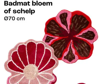 Promotie: Badmat bloem of schelp