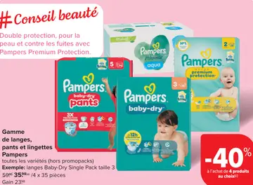 Offre: langes Baby-Dry Single Pack taille 3