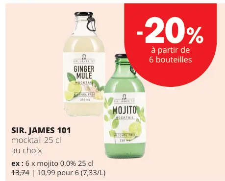 Offre: Sir James 101 mocktail