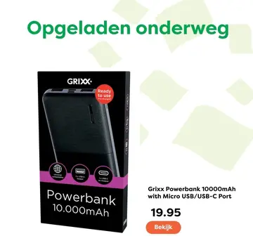 Aanbieding: Grixx Powerbank