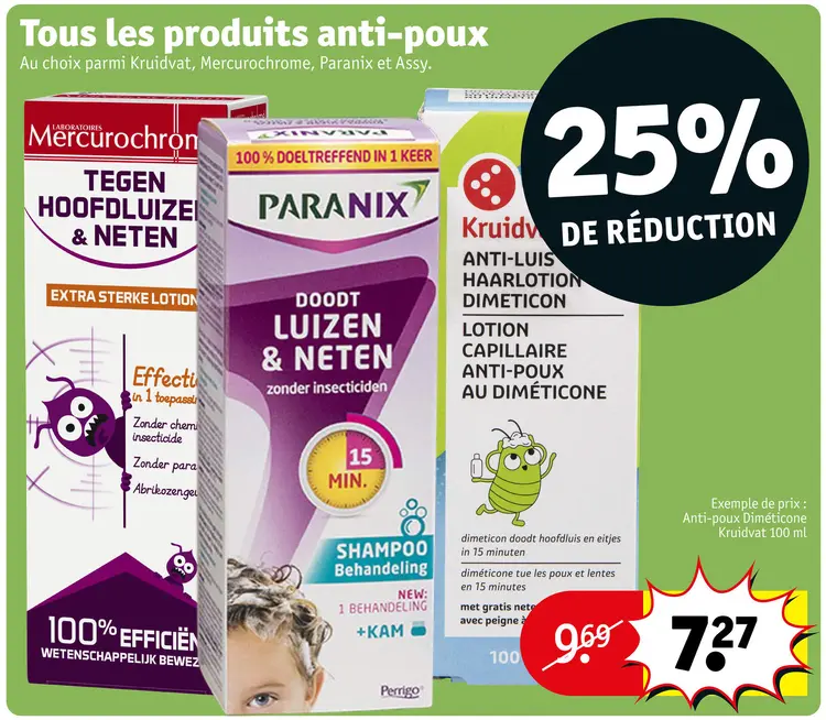 Offre: Tous les produits anti-poux