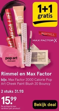 Aanbieding: Rimmel en Max Factor