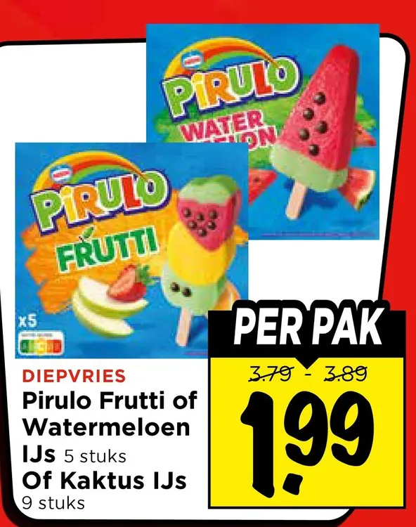 Aanbieding: Pirulo Frutti of Watermeloen IJs