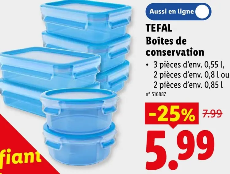 Offre: Boîtes de conservation