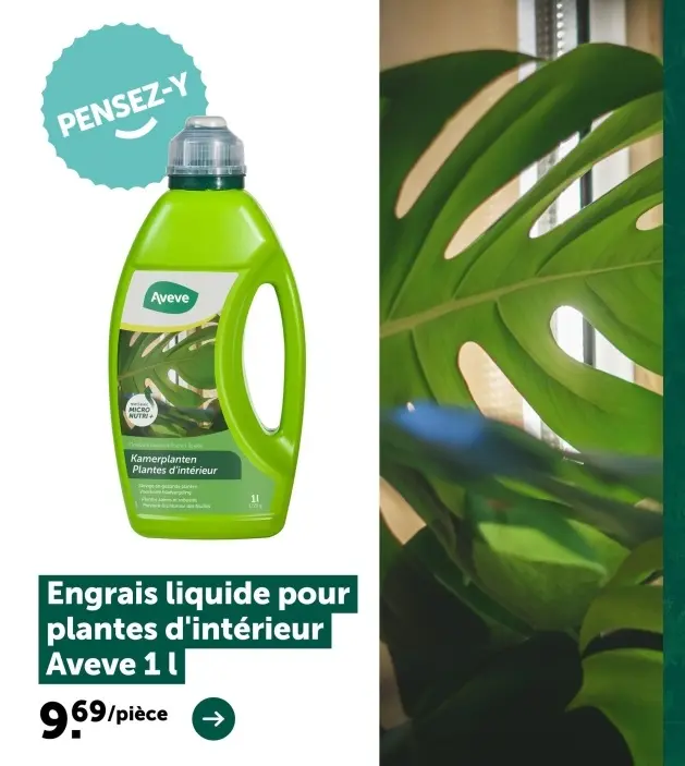 Offre: Engrais liquide pour plantes d'intérieur