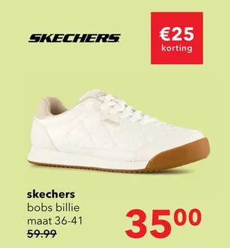 Aanbieding: Skechers BOBS Billie Wild Comfort dames sneakers wit