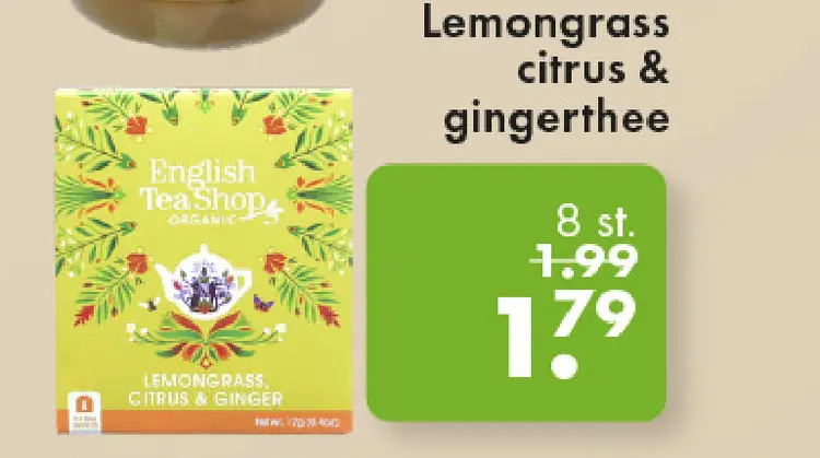Aanbieding: Lemongrass citrus & gingerthee